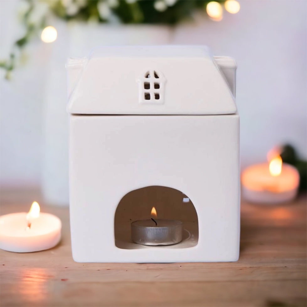 Ceramic Large House Wax Burner with free wax melt