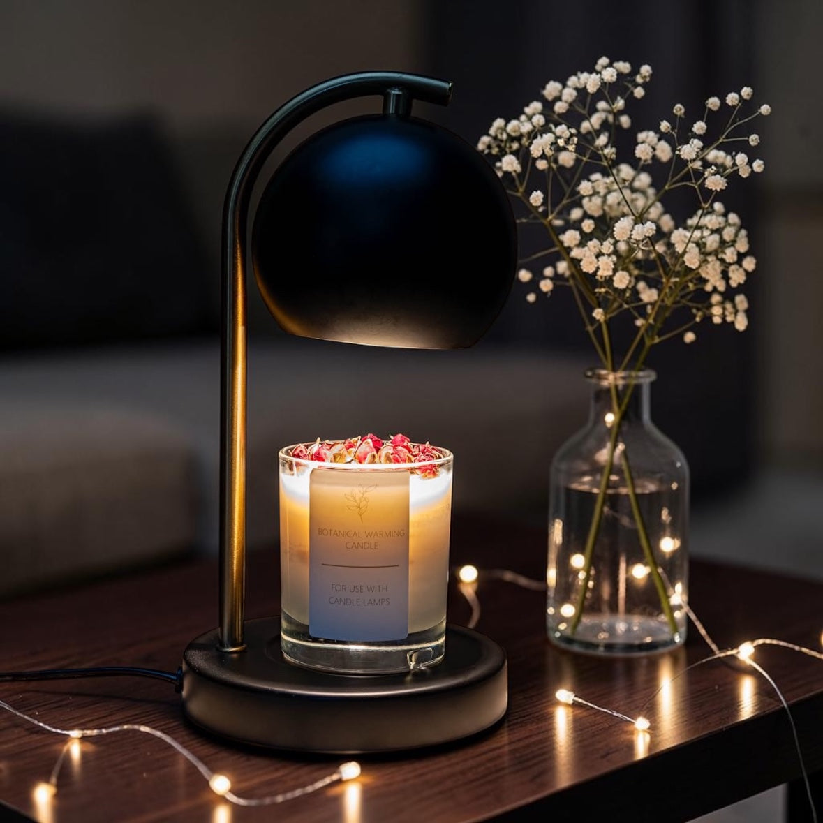 Black Candle Lamp