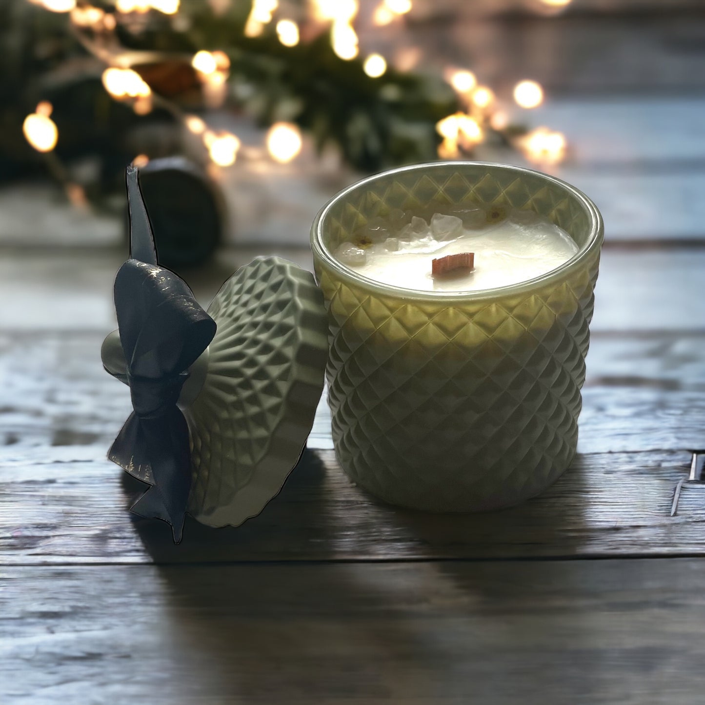 Sage Geo Candle Jar