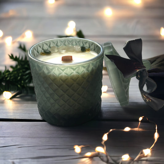 FROSTED GREEN GEO CANDLE 230ml