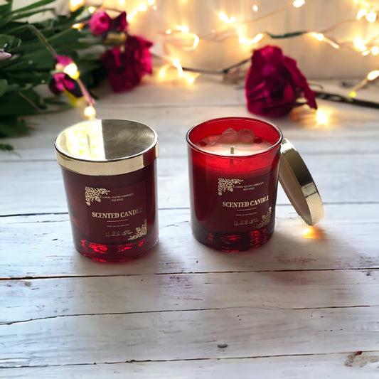 20cl Red Glass Scented Candle