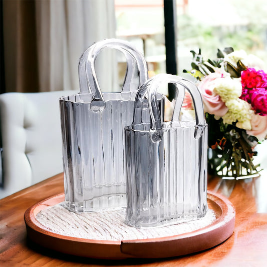 Small Glass Handbag Vase