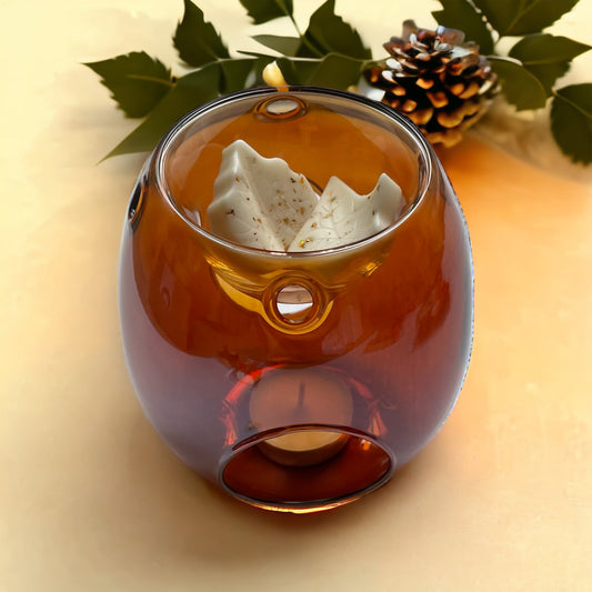 Amber Glass Wax Melt Burner