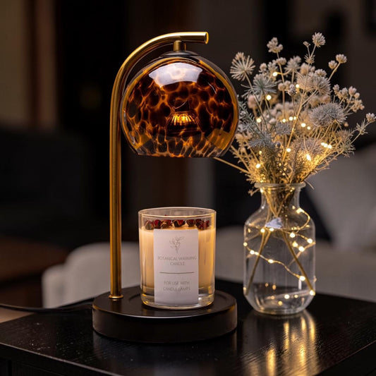 Leopard Glass Candle Lamp