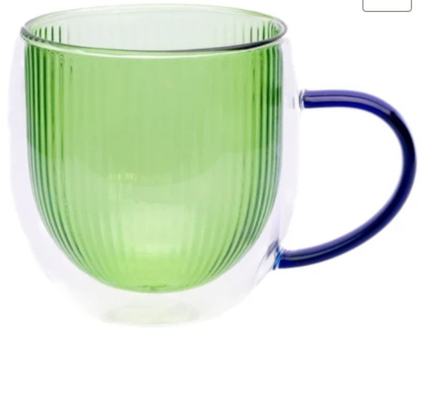 Frosted Green Double Walled Mug